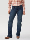 Wrangler Women's Q-Baby Ultimate Riding Jean in Tuff Buck, denim jeans with a fitted style and classic stitching.