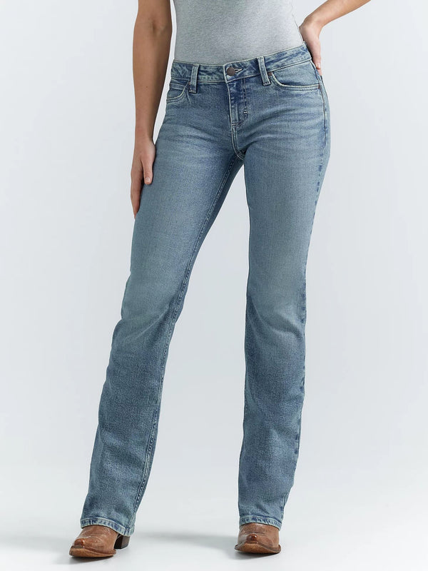 Wrangler Women Retro Mae Mid Rise Boot Cut Jean - Broken horn