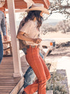 Wrangler Women's Retro® Bailey High Rise Bootcut Jean Colorwash - Broken horn