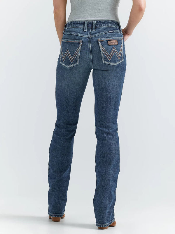 Wrangler Women's Retro Mae Mid Rise BootCut - Kayla - Broken horn