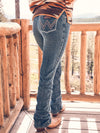 Wrangler Women's Retro Mae Mid Rise BootCut - Kayla - Broken horn