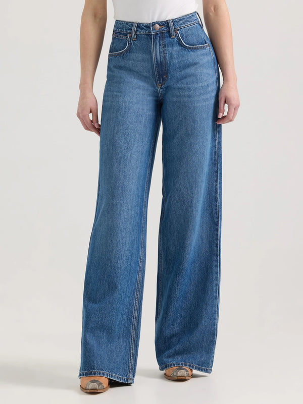 Wrangler Retro Bailey High Rise Wide Leg Jean - Broken horn