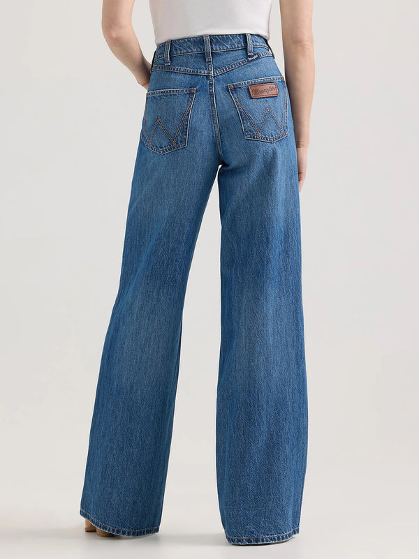 Wrangler Retro Bailey High Rise Wide Leg Jean - Broken horn
