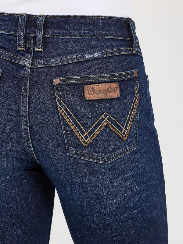 Wrangler Women's Retro Mae Mid-Rise Jean - Broken horn