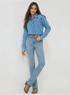 Wrangler X Lainey Wilson Raw Hem Boot Huggers - Broken horn