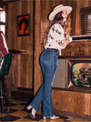 Wrangler Women Bespoke High Rise Bootcut Jean - Broken horn