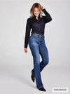 Wrangler Women Bespoke High Rise Bootcut Jean - Broken horn