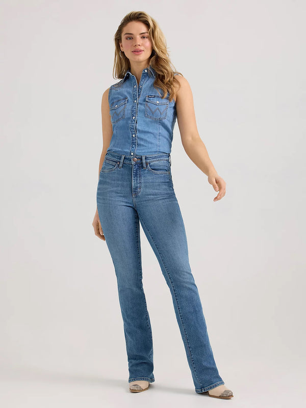 Wrangler Women's  Retro® Bailey High Rise Bootcut Jean - Broken horn