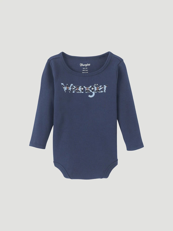 Wrangler Logo Print Romper - Broken horn