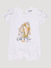 Wrangler Baby Girls Wild & Free Horse Romper - Broken horn