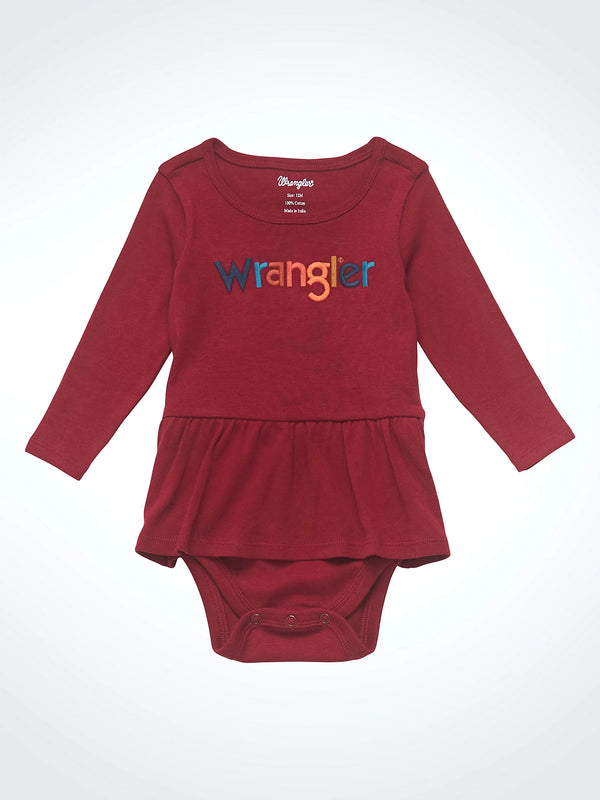 Wrangler Baby Girl's Skirted Bodysuit - Broken horn