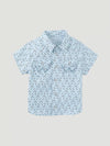 Wrangler Boy Short Sleeve Western Snap Shirt - Broken horn