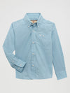 Wrangler Boy's Classic Shirt - Blue - Broken horn