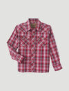 Wrangler Boy's Retro Weatern Snap Plaid Shirt - Broken horn