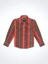 Wrangler Boys Checotah Western Snap Shirt - Broken horn