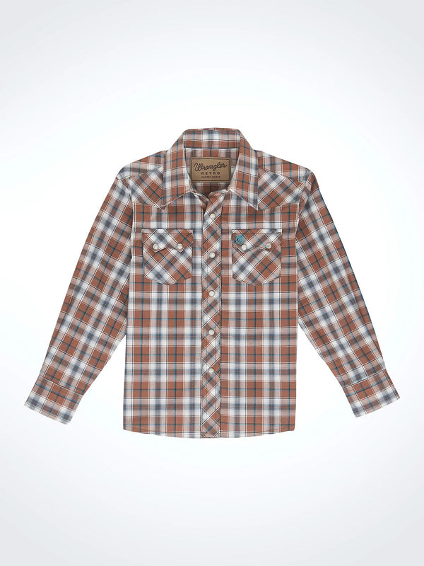 Wrangler Boy's Retro Snap Shirt - Broken horn