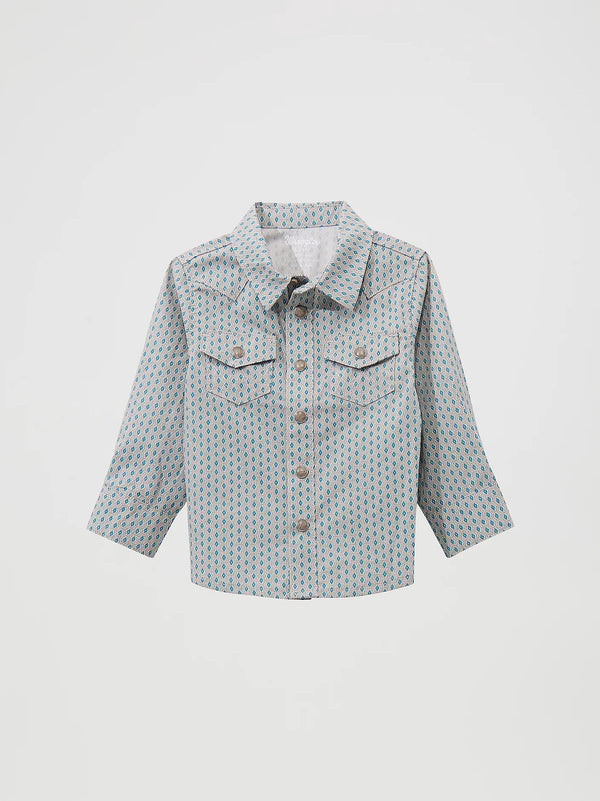 Wrangler Boys Western Snap Shirt - Broken horn
