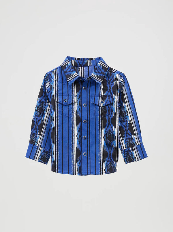 Wrangler Boys Western Snap Shirt - Broken horn