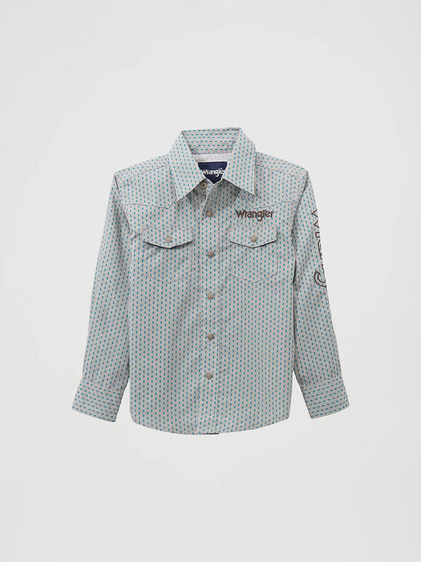 Wrangler Boy's Western Logo Shirt - Broken horn