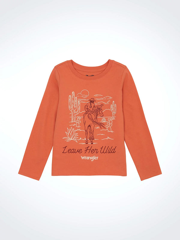 Wrangler Long Sleeve Cowgirl Graphic Tee - Broken horn