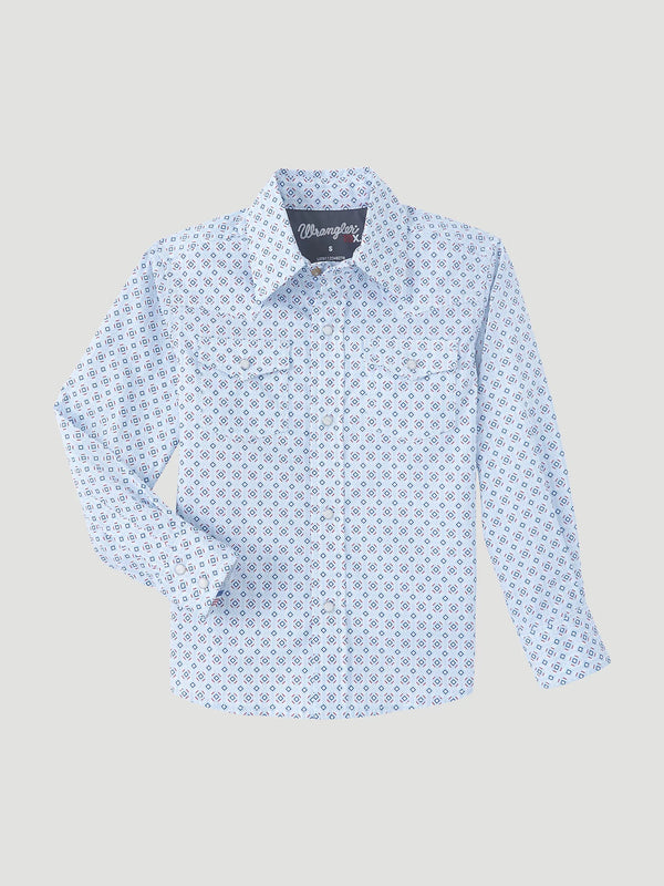 Wrangler Boy's 20X Advanced Comfort Western Snap - Broken horn