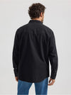 Wrangler Men's Classic Denim Western Snap Shirt - Broken horn
