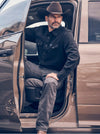 Wrangler Men's Classic Denim Western Snap Shirt - Broken horn