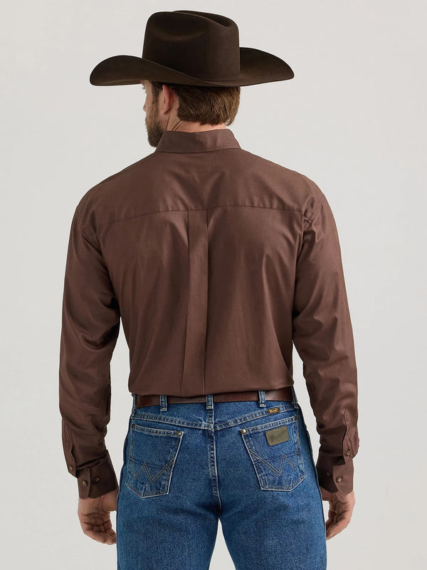 Wrangler Men's George Strait Button Down One Pocket Shirt - Broken horn