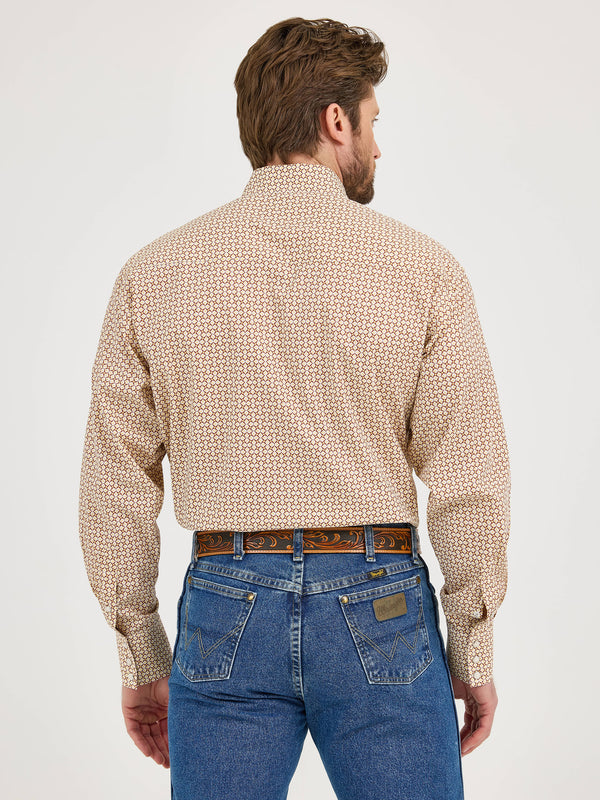 Wrangler Men George Strait Troubadour Snap Shirt - Broken horn