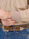 Wrangler Men George Strait Troubadour Snap Shirt - Broken horn