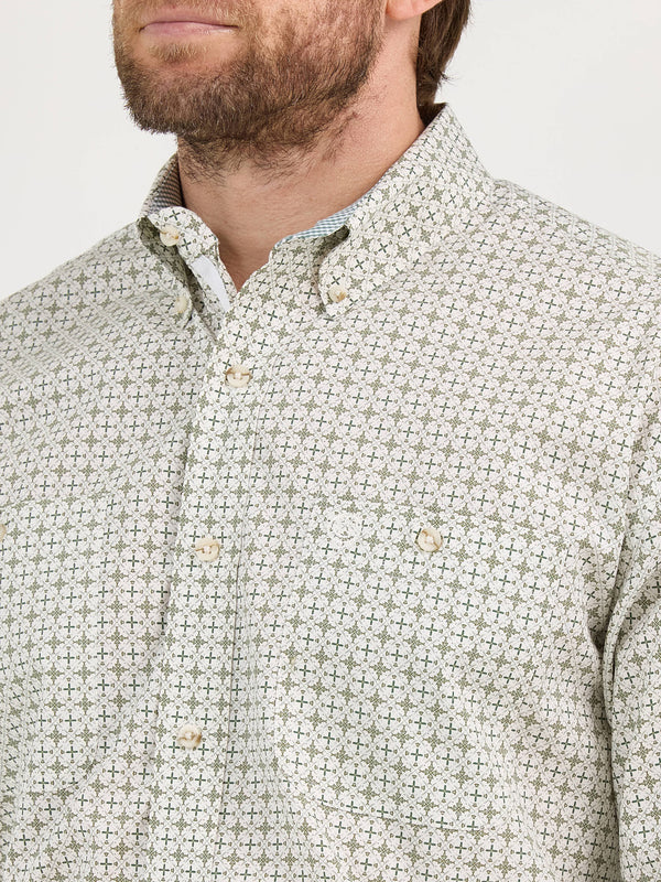 Wrangler Men George Strait Troubadour Snap Shirt - Broken horn