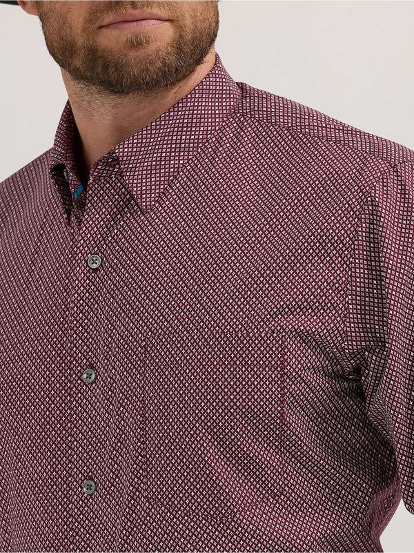 Wrangler Men's Cody Johnson One Pocket  Button Down Shirt - Broken horn