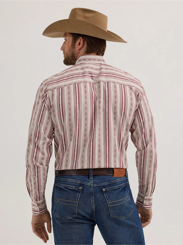 Wrangler Men's Cody Johnson One Pocket  Button Down Shirt - Broken horn