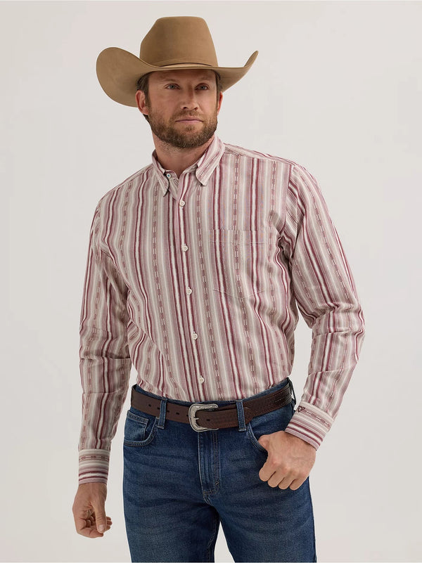 Wrangler Men's Cody Johnson One Pocket  Button Down Shirt - Broken horn