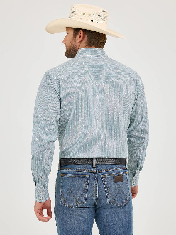 Wrangler Men's 20X Competition Advanced Comfort Western Snap - Broken horn
