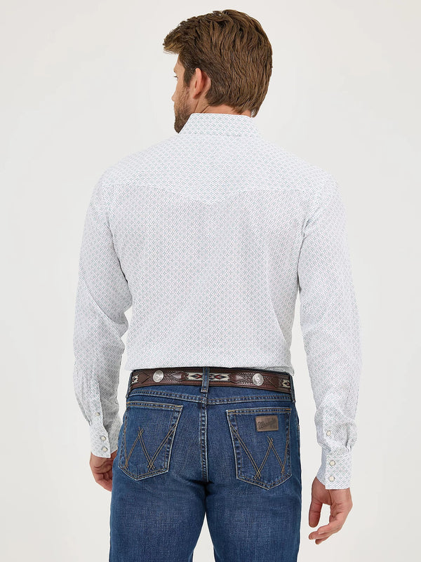 Wrangler Men's 20X Competition Advanced Comfort Western Snap - Broken horn