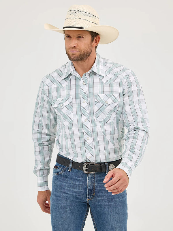 Wrangler Men's 20X Competition Advanced Comfort Western Snap - Broken horn