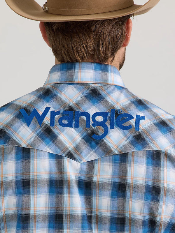 Wrangler Men's Logo Snap Shirt - Broken horn