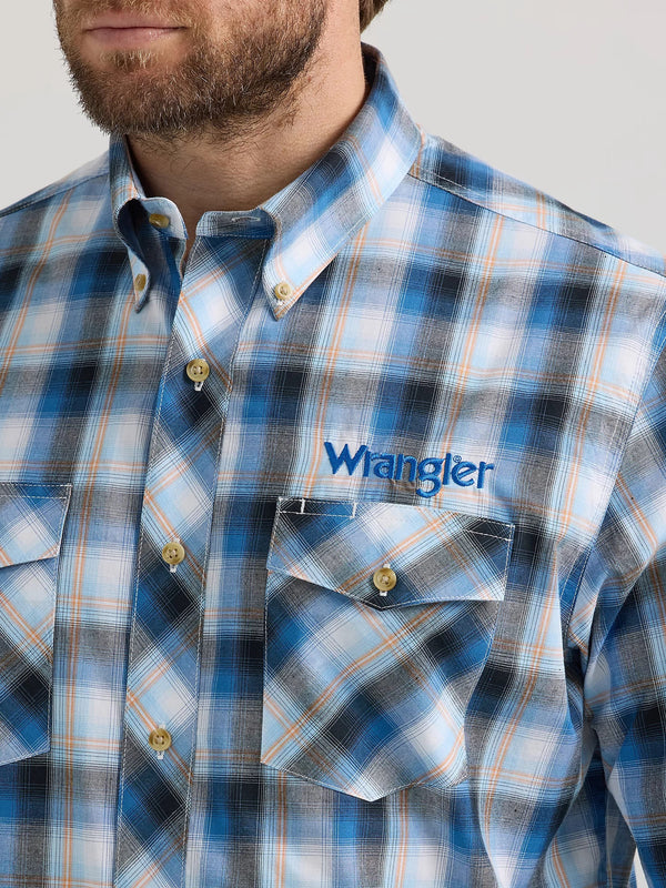 Wrangler Men's Logo Snap Shirt - Broken horn