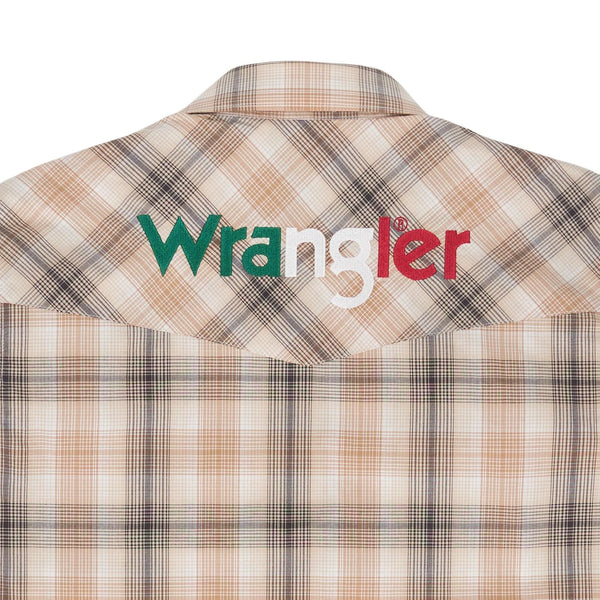 Wrangler Men's Logo Snap Shirt - Broken horn