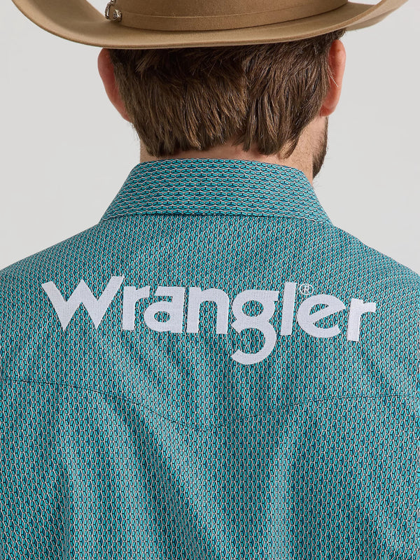 Wrangler Men's Logo Snap Shirt - Broken horn