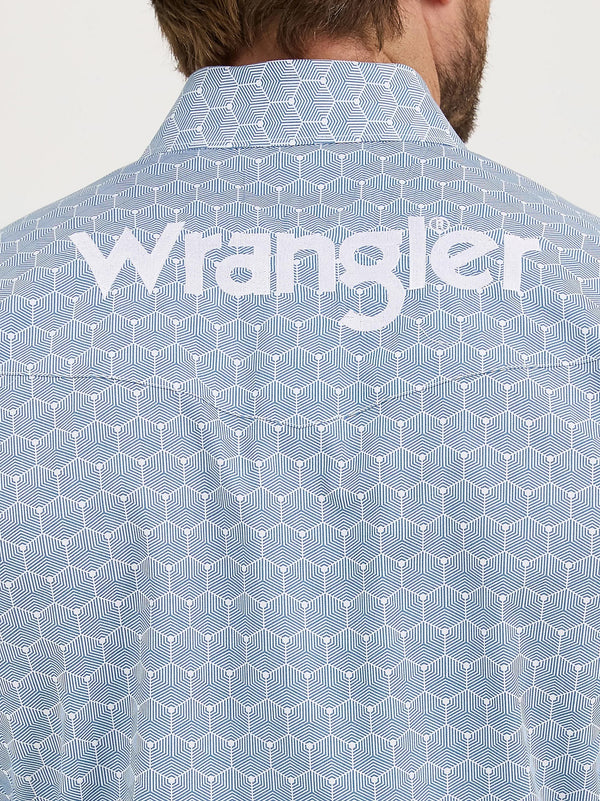 Wrangler Men's Logo Snap Shirt - Broken horn