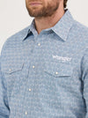 Wrangler Men's Logo Snap Shirt - Broken horn