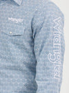Wrangler Men's Logo Snap Shirt - Broken horn