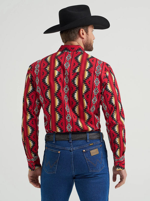 Wrangler Checotah Western Snap Shirt - Broken horn