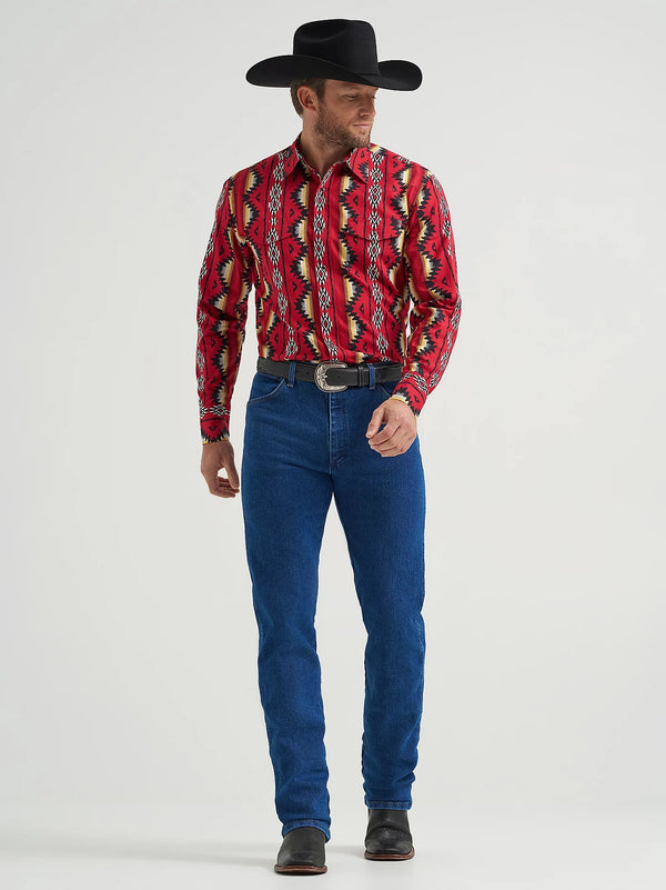 Wrangler Checotah Western Snap Shirt - Broken horn