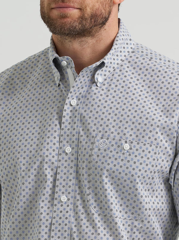 Wrangler Men's George Strait Button Down Shirt - Broken horn