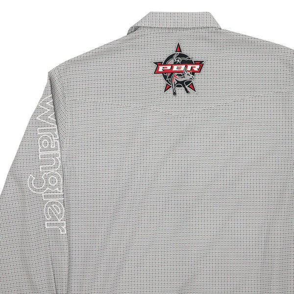 Wrangler Men's PBR Logo Snap Shirt - Broken horn