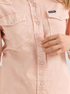 Wrangler Women's Colorwash Slim Western Snap - Broken horn
