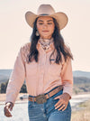 Wrangler Women's Colorwash Slim Western Snap - Broken horn